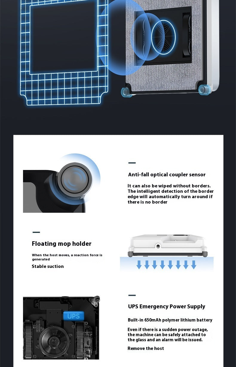 Intelligent Small Window Cleaner Robot Cleans Glass & Mirrors