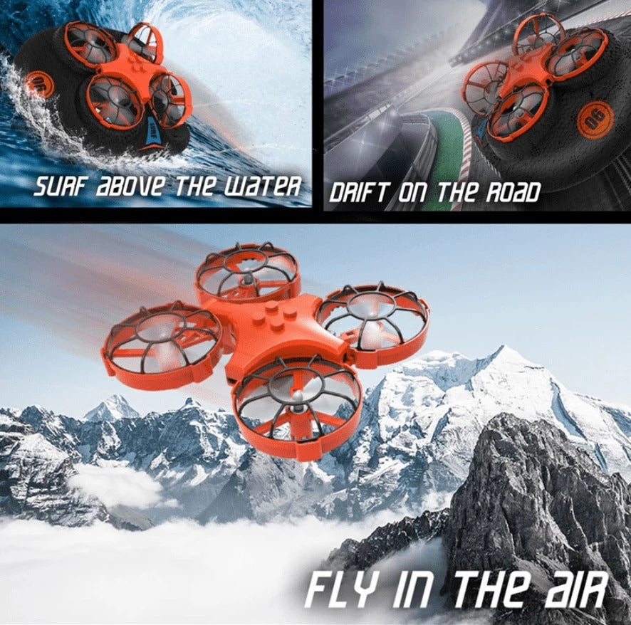 Remote Control Hovercraft 3 in 1 Multi-function Toy Boat Water Land & Air