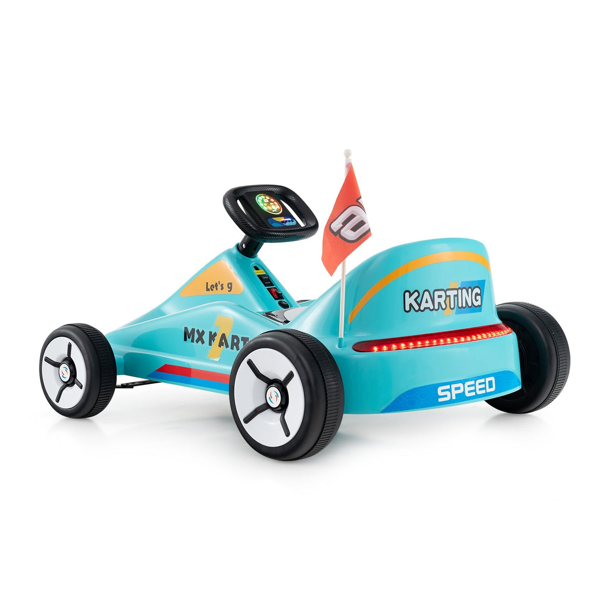 12V Electric Go Kart for Kids Race Toy with Remote Control and Music
