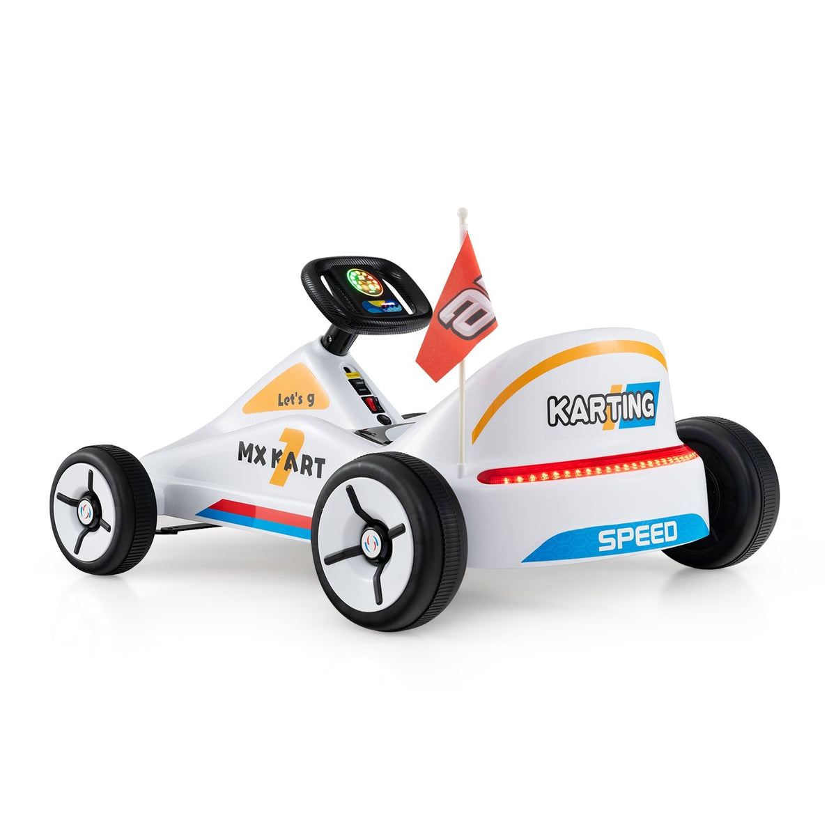 12V Electric Go Kart for Kids Race Toy with Remote Control and Music