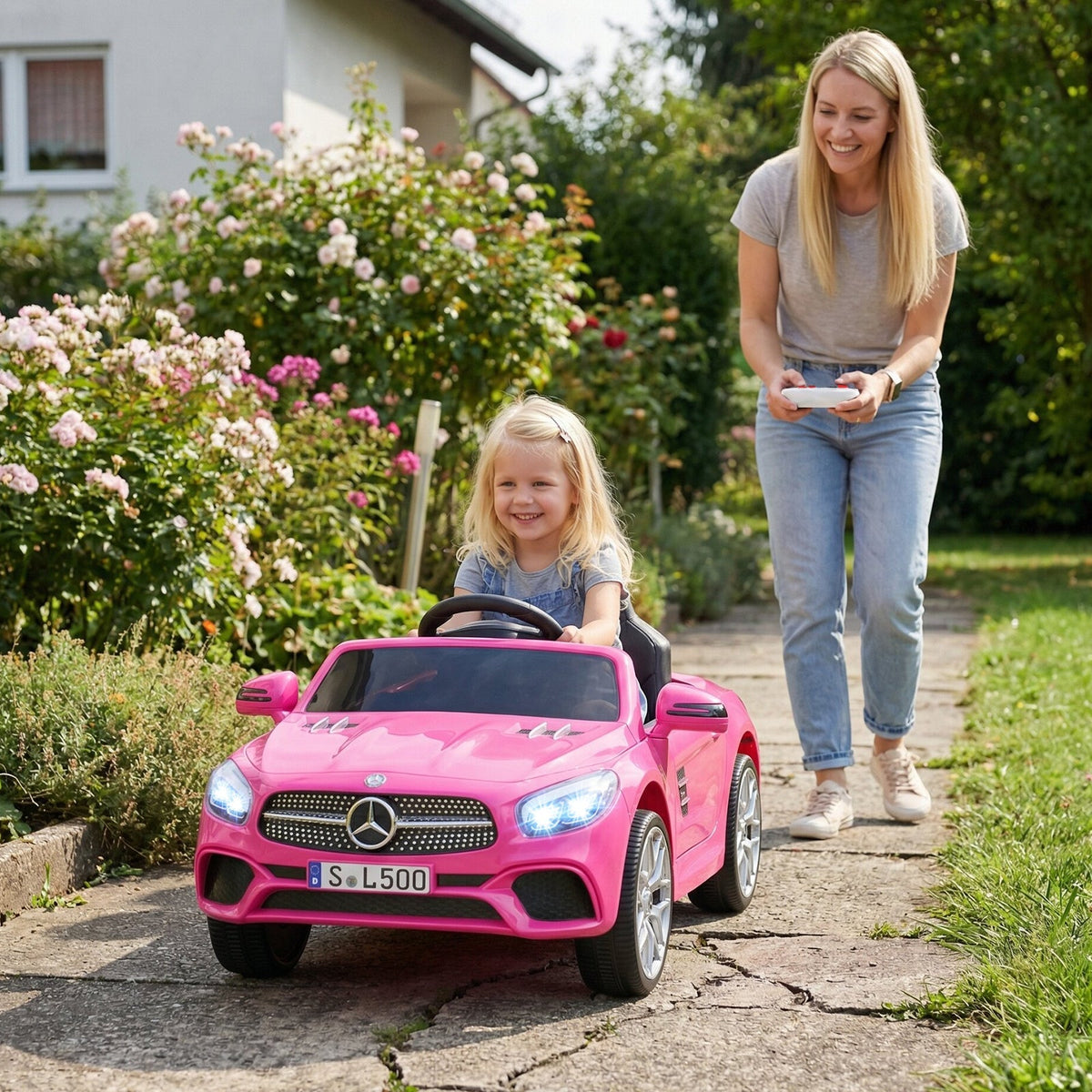 Licensed 12V Mercedes-Benz Kids Ride-On Car with Remote