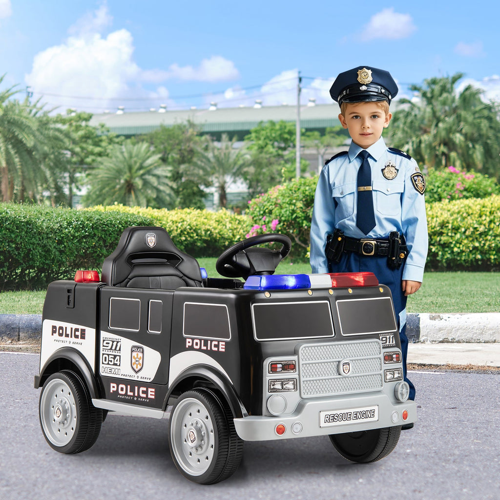 12V Battery Powered Electric Police Car 3 Speeds Megaphone