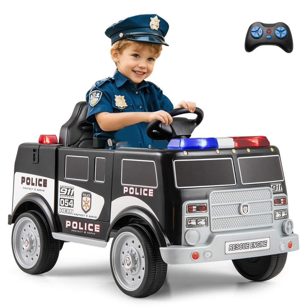12V Battery Powered Electric Police Car 3 Speeds Megaphone