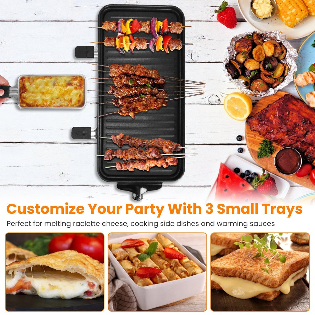 2 in 1 Electric Indoor BBQ Gill with 5 Temperature Controls 2000W