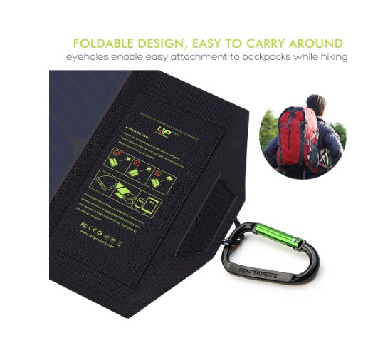 21W Solar Charger Panel for iPhone Samsung Smartphone Hiking Camping