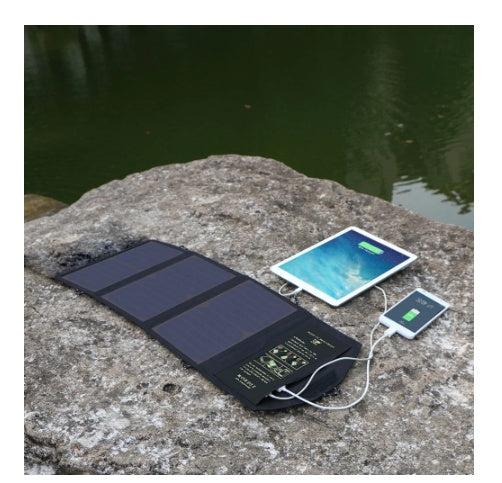 21W Solar Charger Panel for iPhone Samsung Smartphone Hiking Camping
