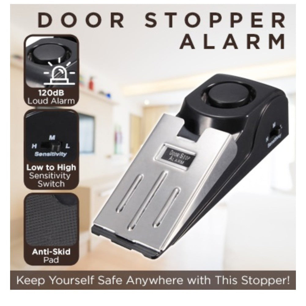 Electronic Wedge Door Stop Burglar Alarm — Hotel & Travel Security