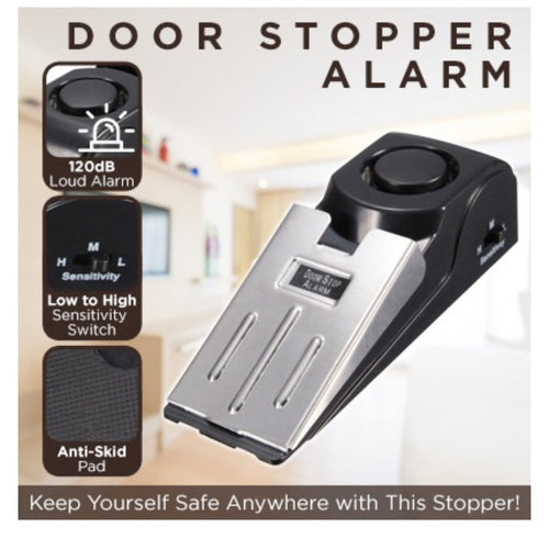 Electronic Wedge Door Stop Burglar Alarm — Hotel & Travel Security