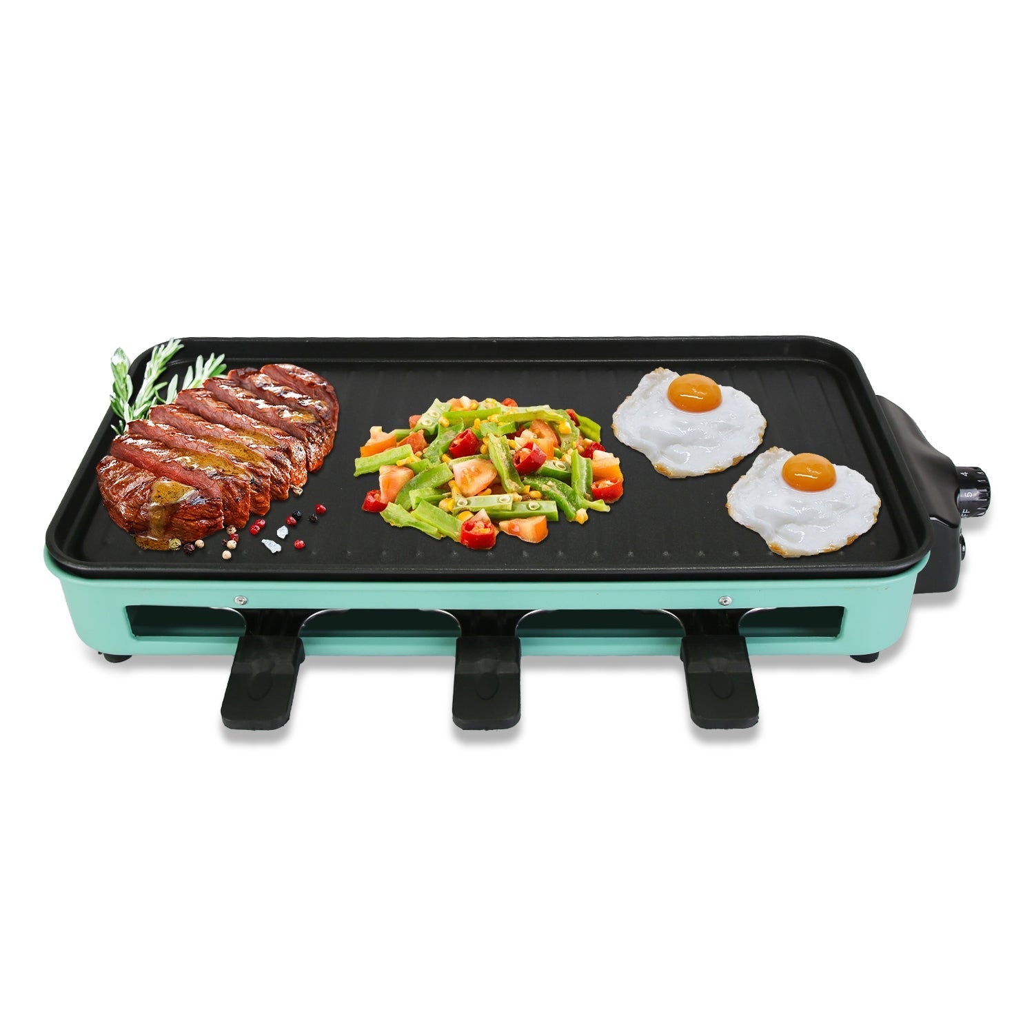 2 in 1 Electric Indoor BBQ Gill with 5 Temperature Controls 2000W