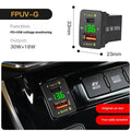 Toyota Car Dual USB Port Charger Voltmeter Display