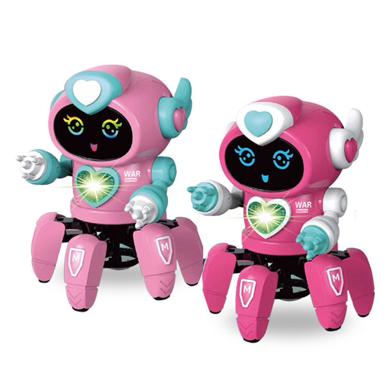 Smart Dancing Robot Electronic Six-claw Robot LED Music Childrens Toy