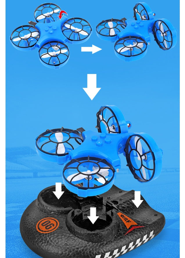 Remote Control Hovercraft 3 in 1 Multi-function Toy Boat Water Land & Air