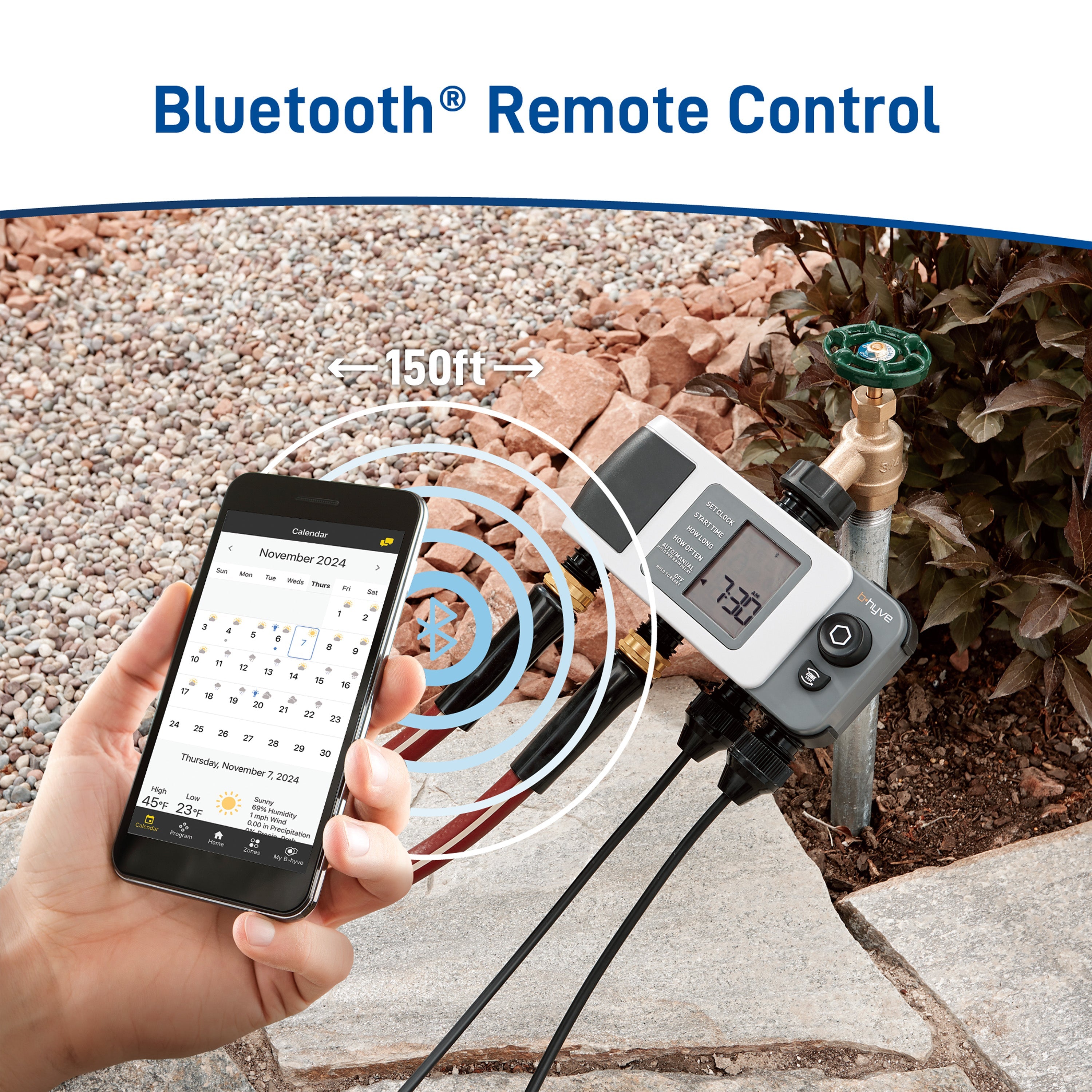 B-hyve XD Bluetooth 4-Outlet Hose Faucet Timer