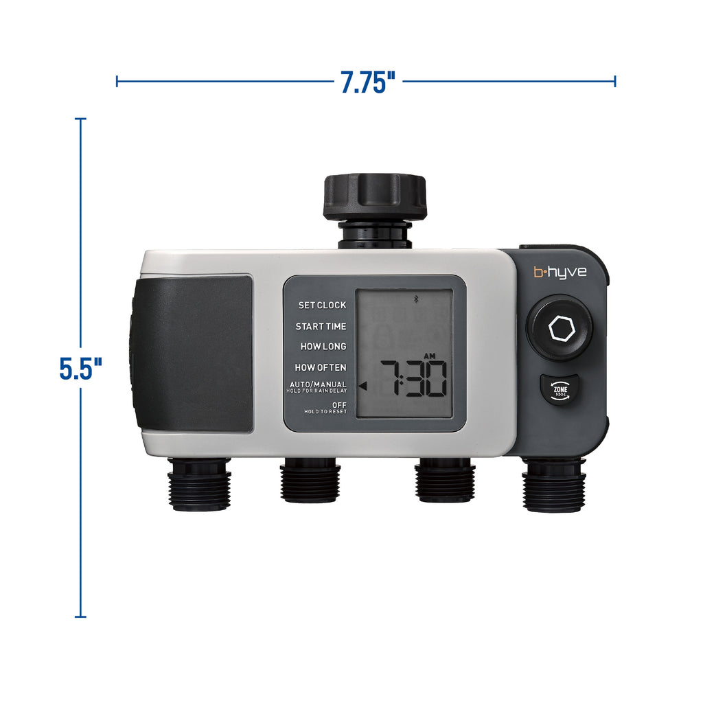 B-hyve XD Bluetooth 4-Outlet Hose Faucet Timer