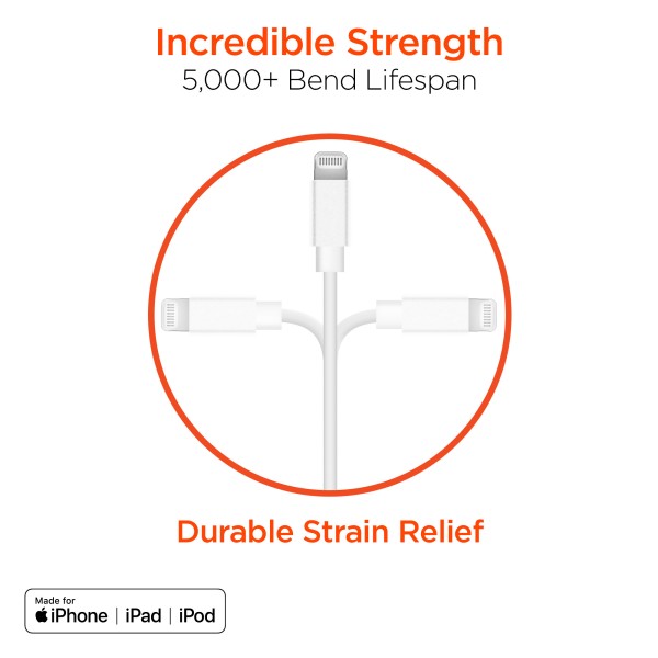 Lot of 200 Apple Lightning Cables 3ft