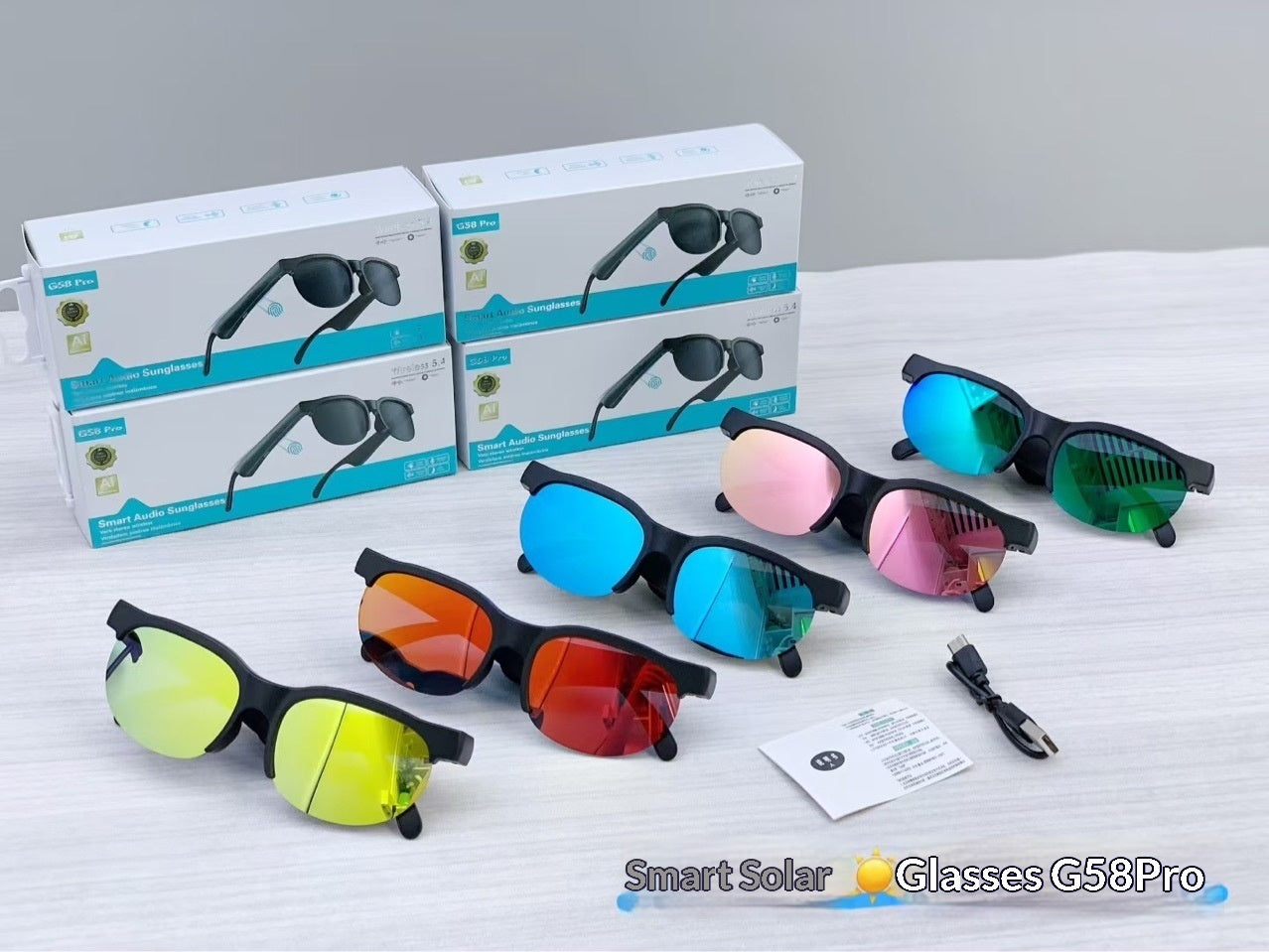 Smart Solar Glasses G58 Pro Hands Free Music & Phone