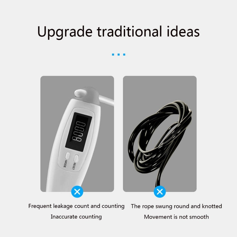 Cordless Jump Rope Smart Electronic Digital wireless Calorie Count Fitness