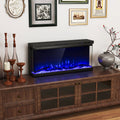 3-Sided Electric Fireplace Insert with Remote, 36–60"