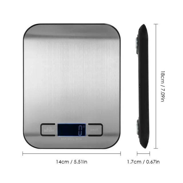 5/10KG Stainless Steel Portable Digital Kitchen Food Scale