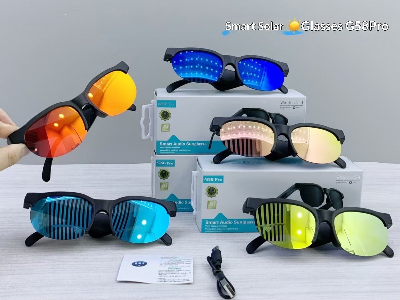 Smart Solar Glasses G58 Pro Hands Free Music & Phone