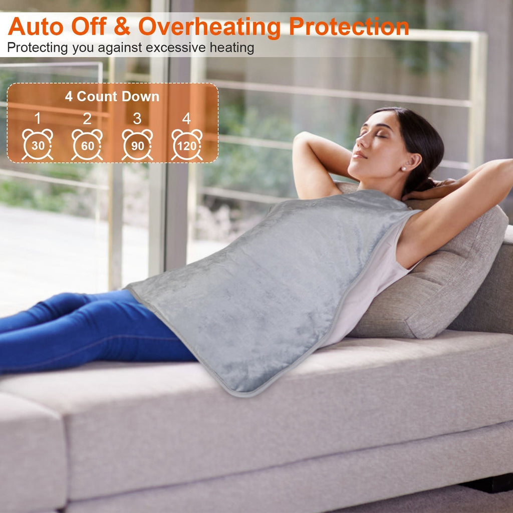 Electric Heat Wrap Fast Heating Pad Neck Shoulder Back Pain 6 Temp Settings