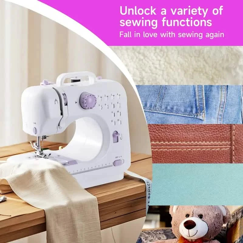Pro Portable Electric Sewing Machine – 12 Stitches, Adjustable Speed