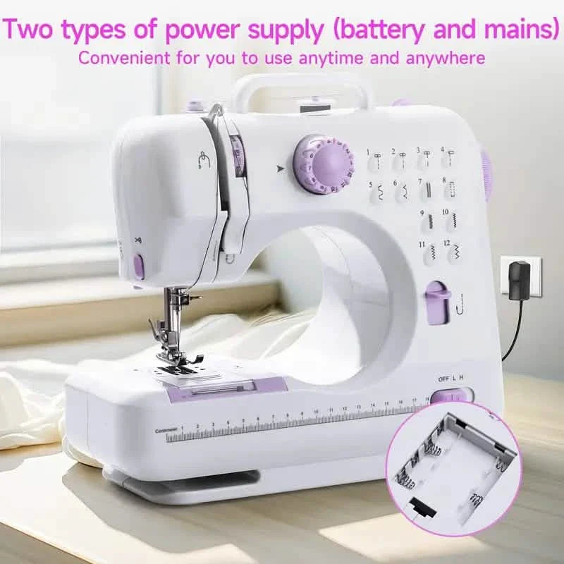 Pro Portable Electric Sewing Machine – 12 Stitches, Adjustable Speed