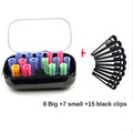 15pcs Electric Hair Perm Rods Curlers 30mm with 15 Pink Clips