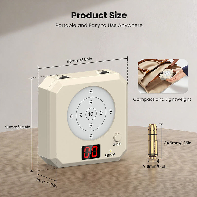 9mm Laser Training Kit with Dry Fire Cartridge USB Rechargeable Target