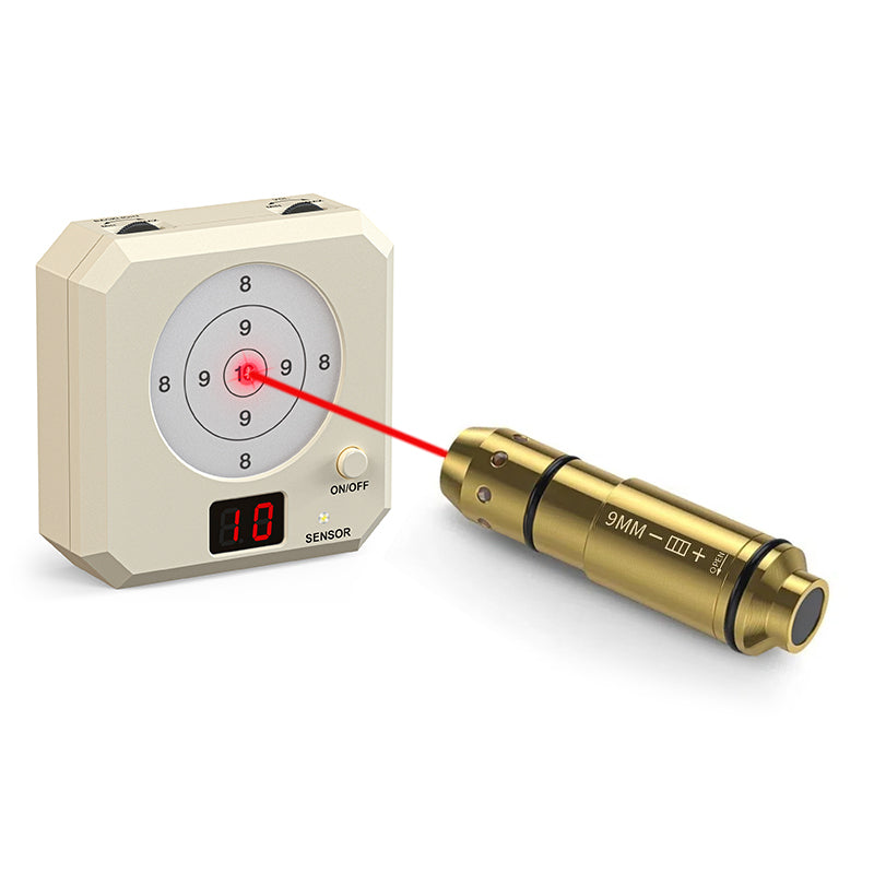 9mm Laser Training Kit with Dry Fire Cartridge USB Rechargeable Target