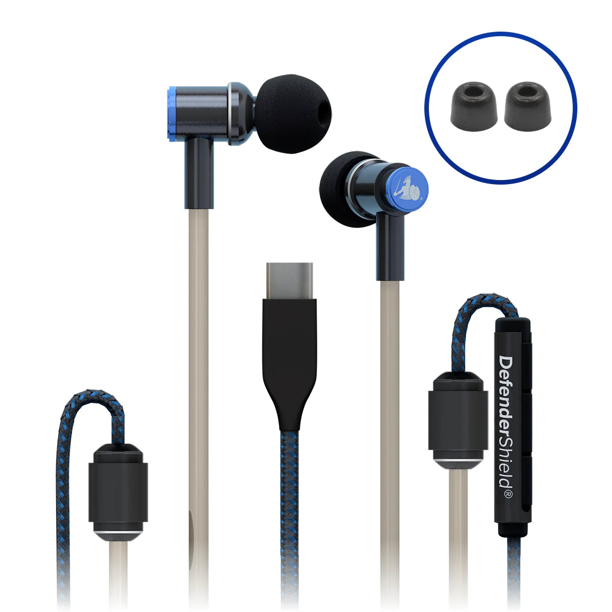 DefenderShield® EMF Radiation-Free Earbuds Air Tube Stereo Headphones