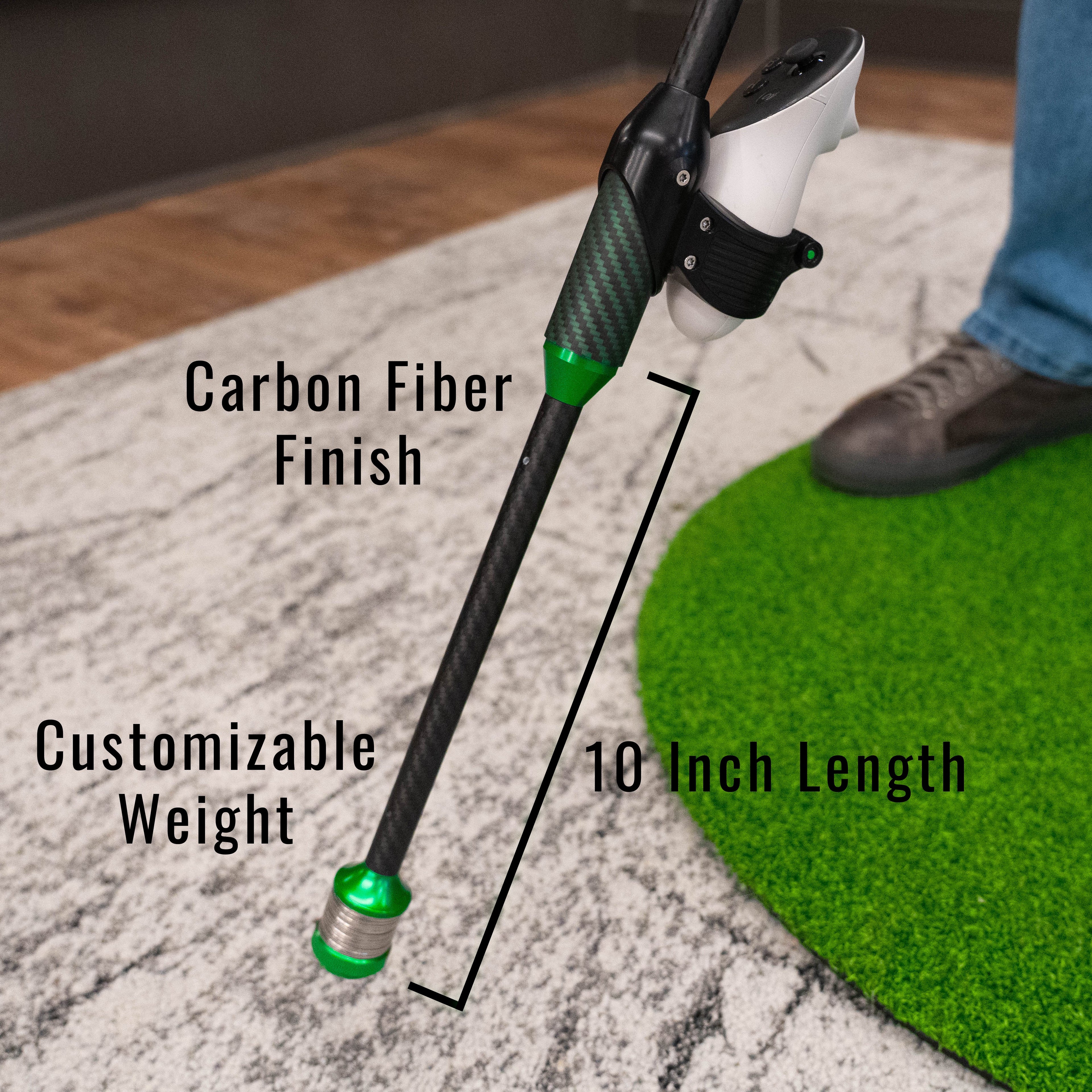 Realistic Weighted Virtual Reality Golf Club Swing Simulator Handle & Accessories