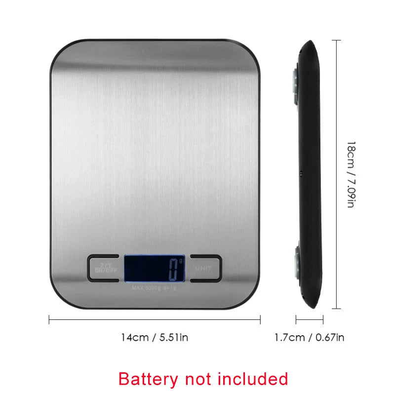 5/10KG Stainless Steel Portable Digital Kitchen Food Scale