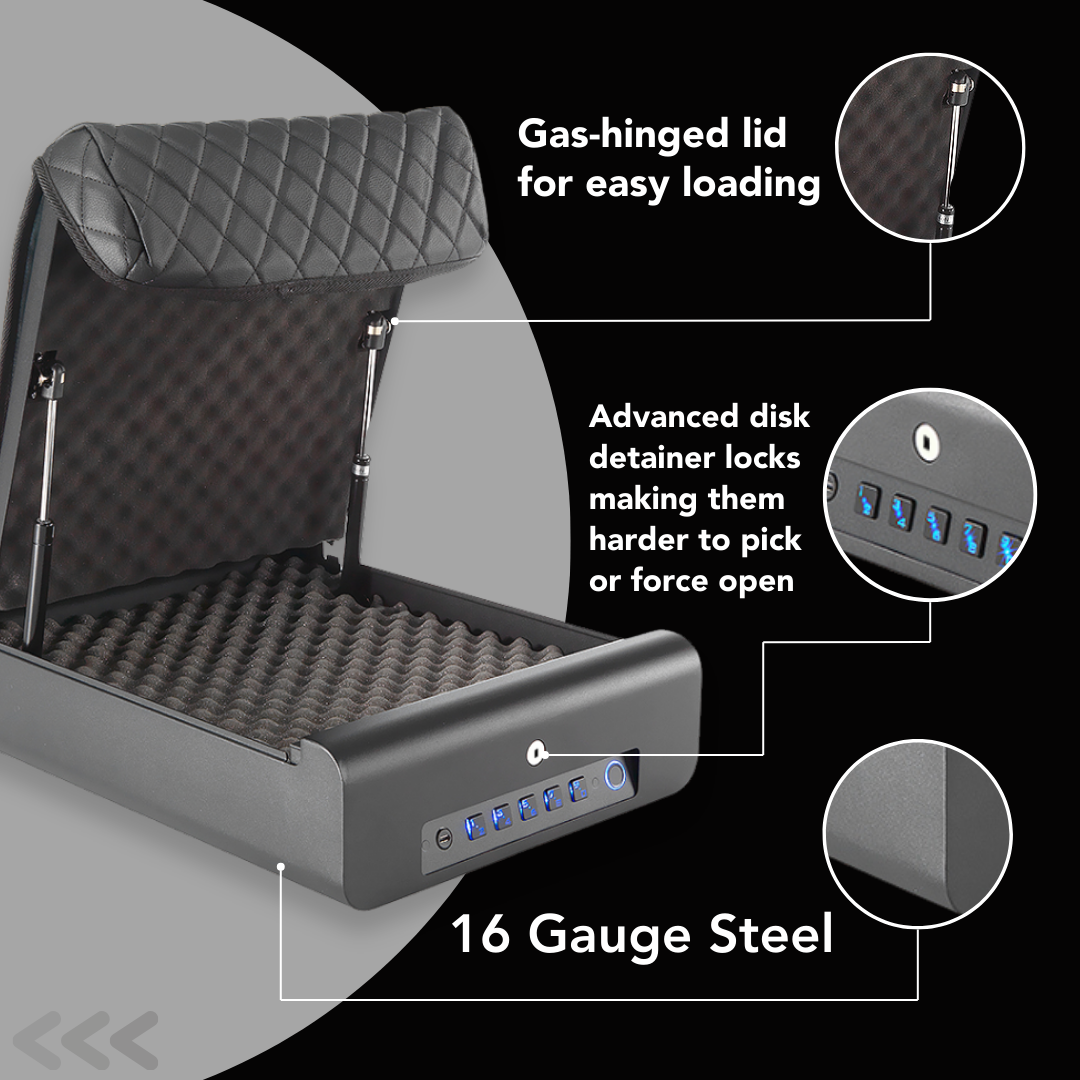 Portable Safe Opens w Fingerprint or Key