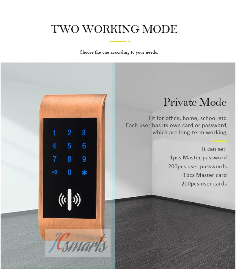 Intelligent Keypad RFID Electronic Cabinet Locker Sauna Lock for Home Gym School Spa Cabinet Door