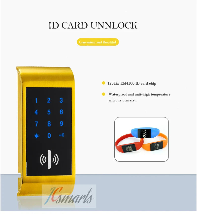 Intelligent Keypad RFID Electronic Cabinet Locker Sauna Lock for Home Gym School Spa Cabinet Door