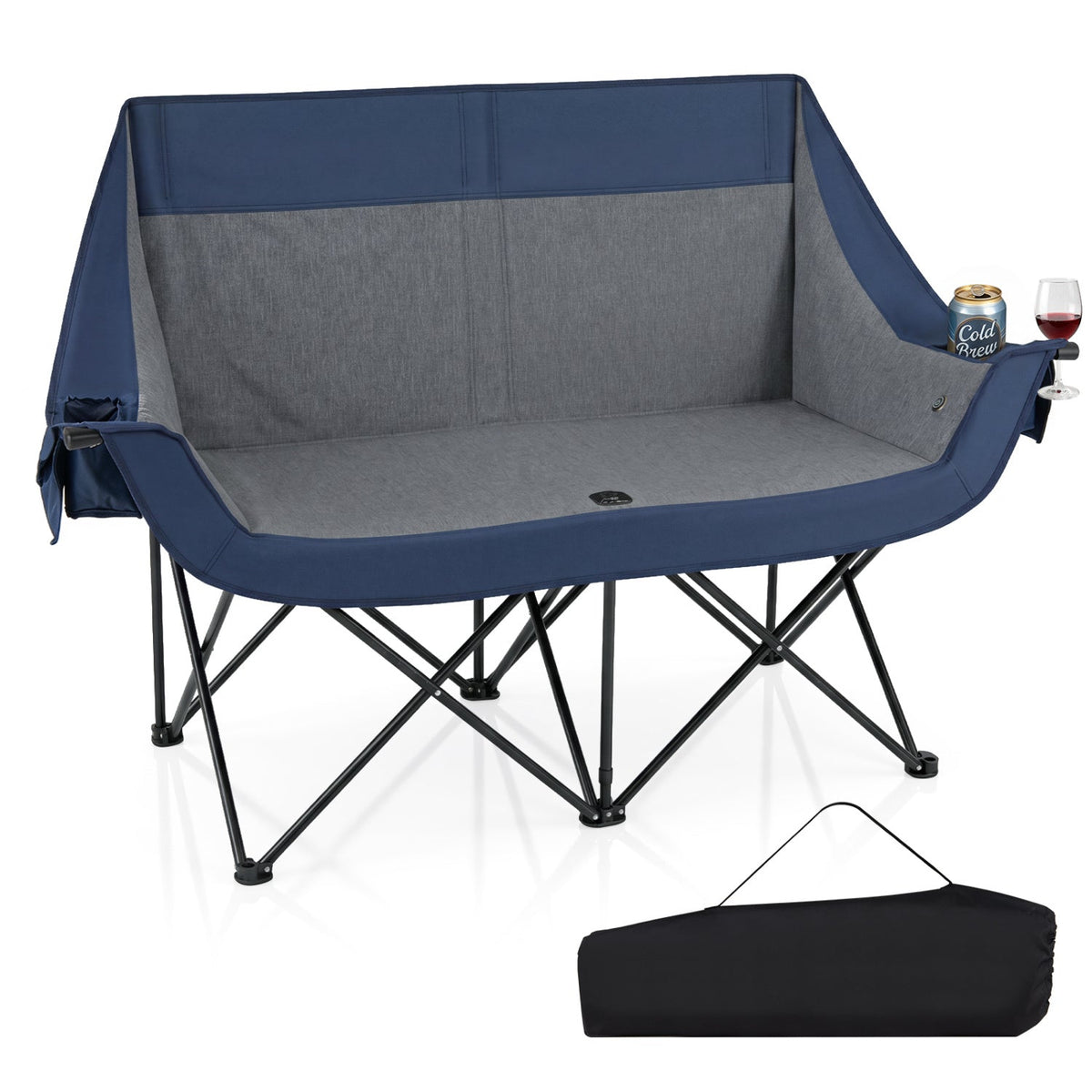 Heated Double Camping Chair with 4 Zones, 660 lb Limit