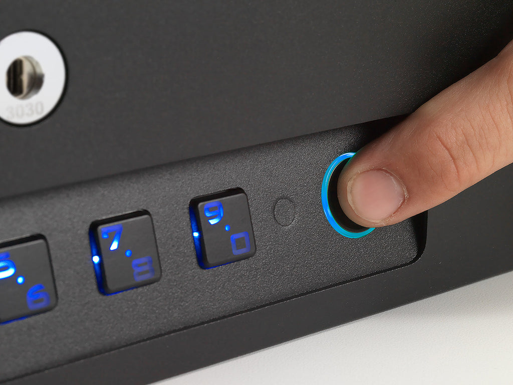Portable Safe Opens w Fingerprint or Key