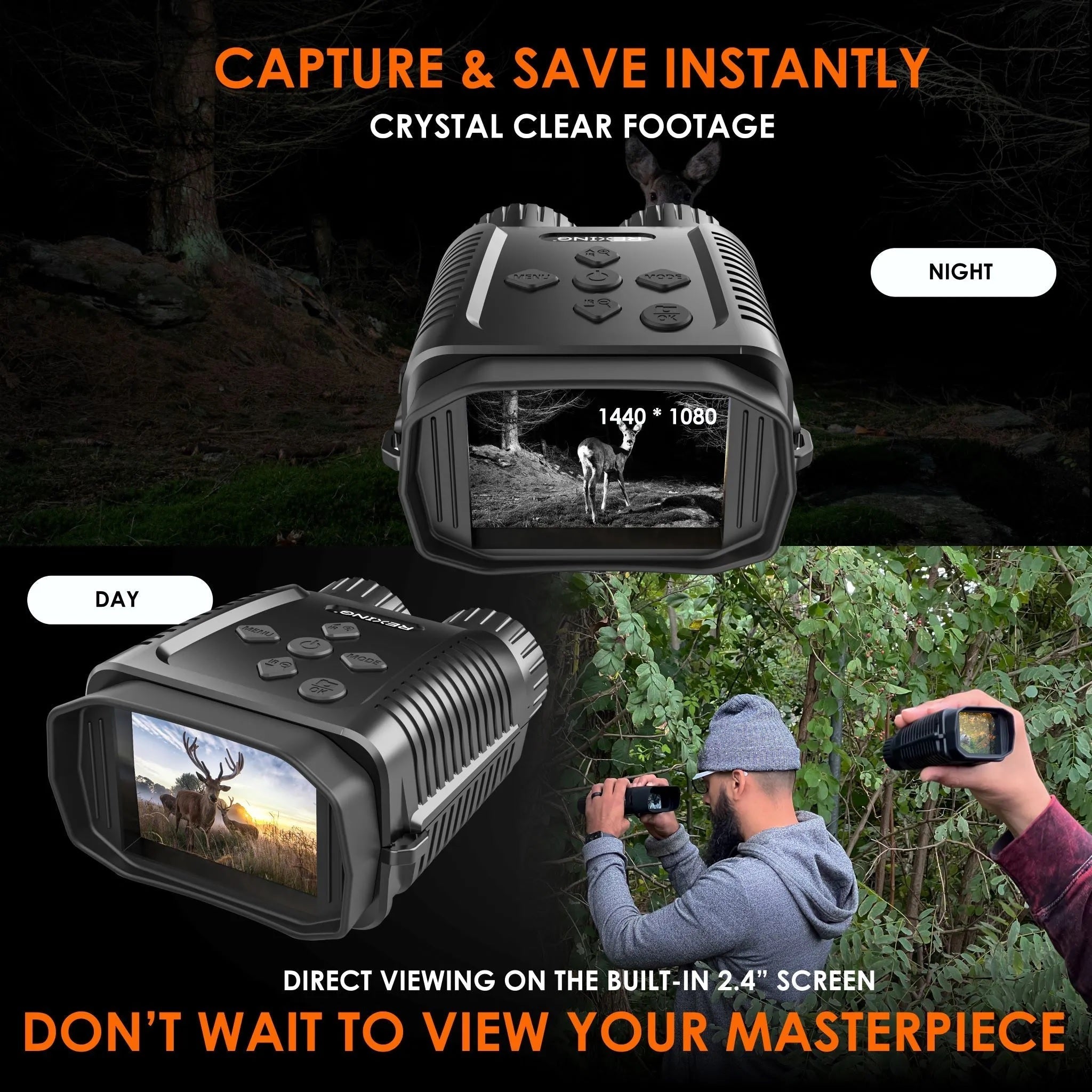 Night Vision Mini Digital Binoculars photo video infrared technology