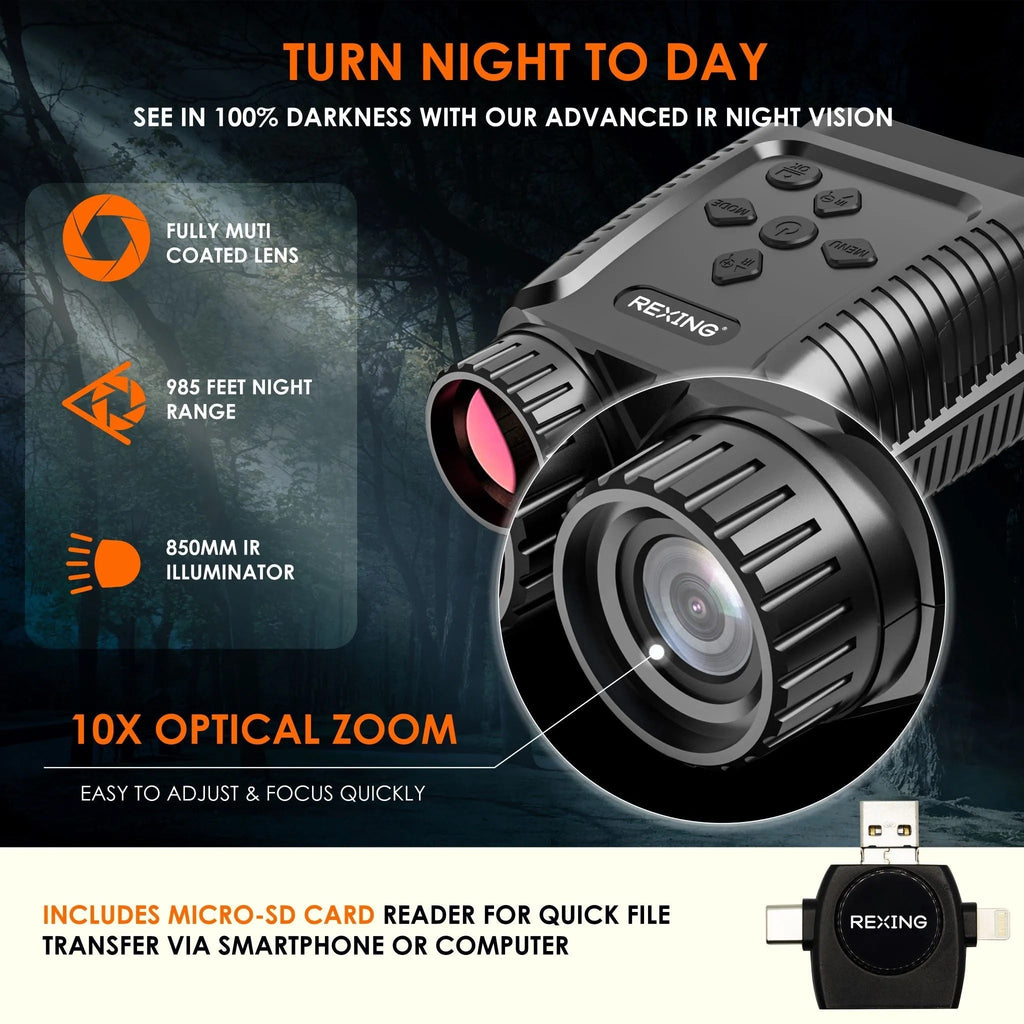 Night Vision Mini Digital Binoculars photo video infrared technology