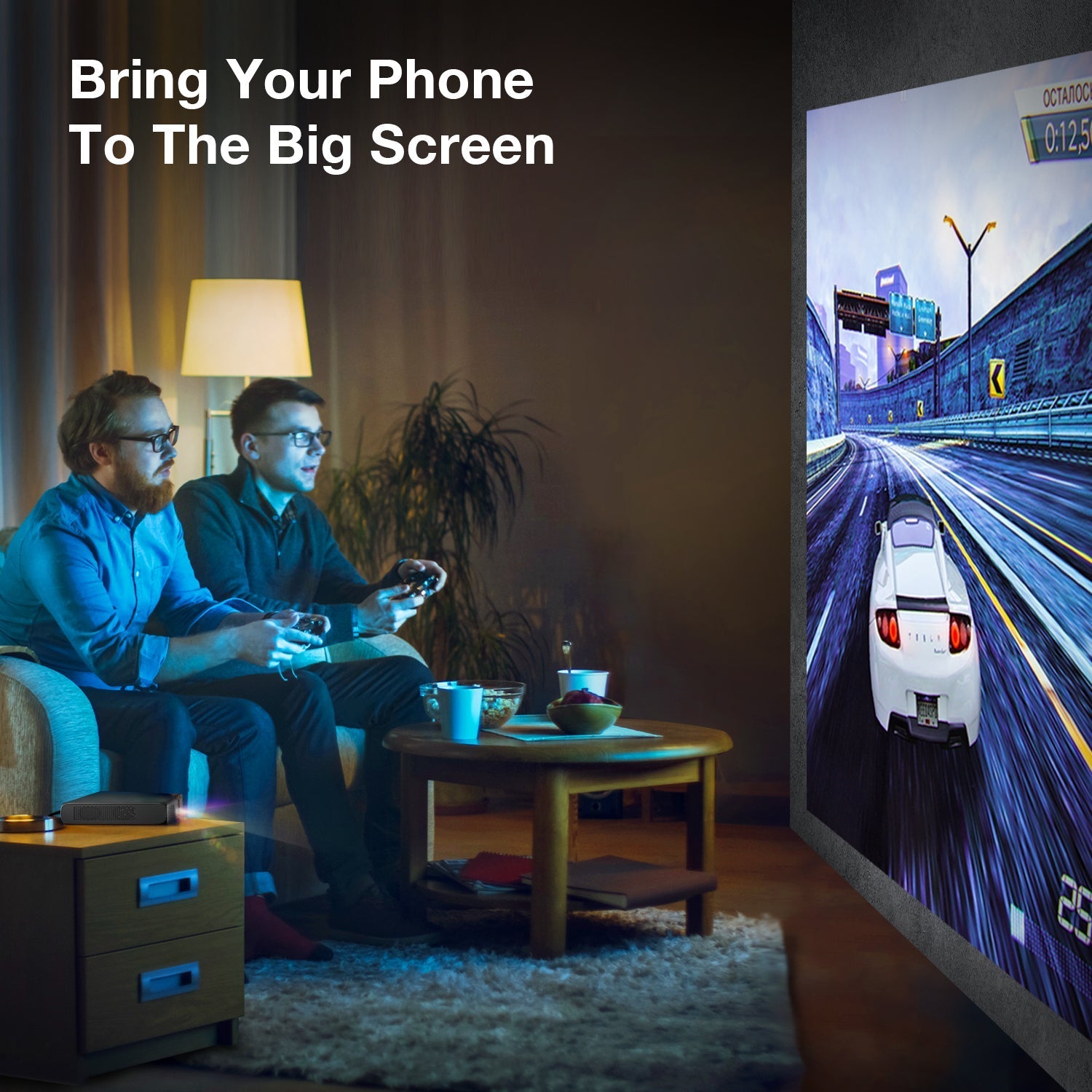 Smart Home Projector HD Autofocus with 3D Support