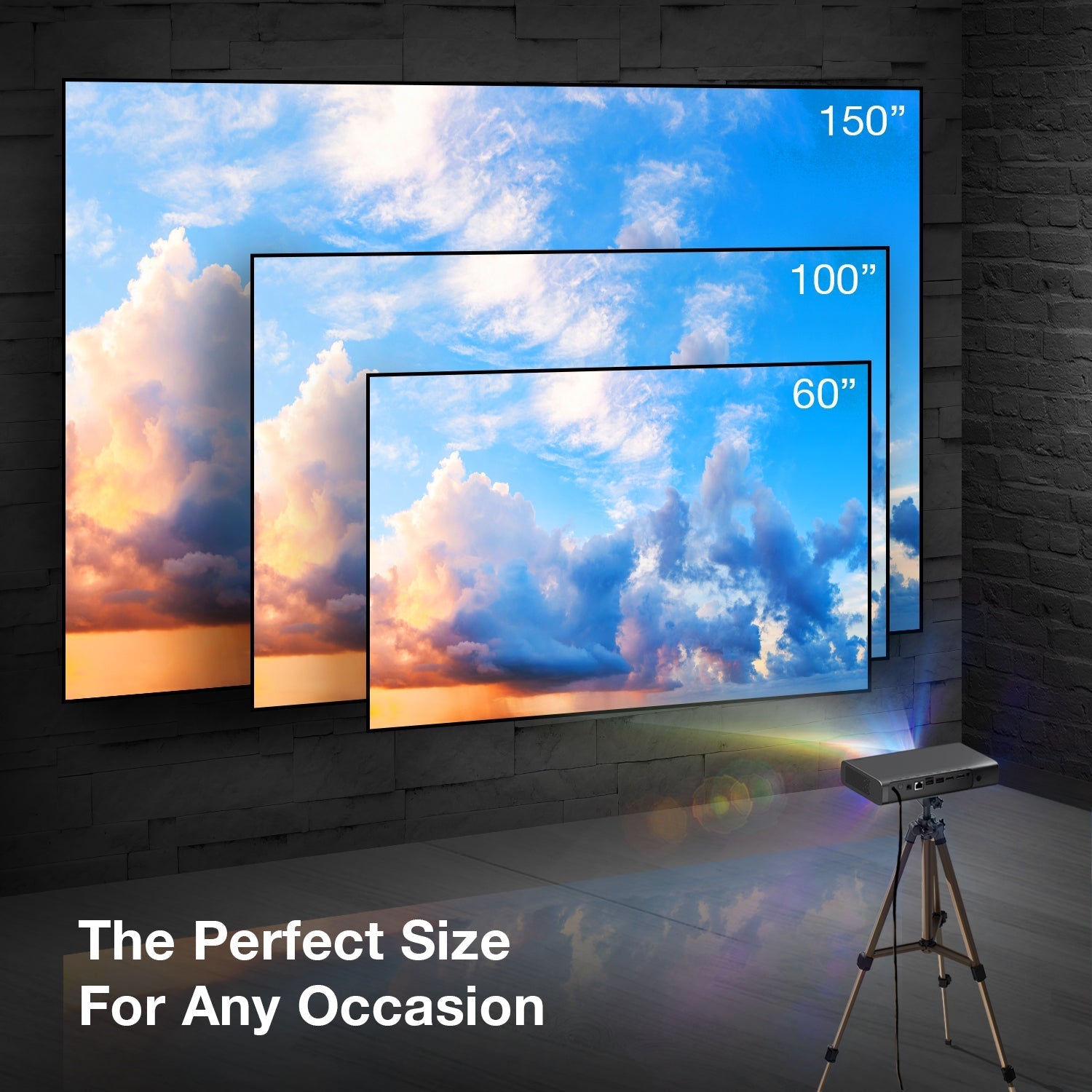 Smart Home Projector HD Autofocus with 3D Support