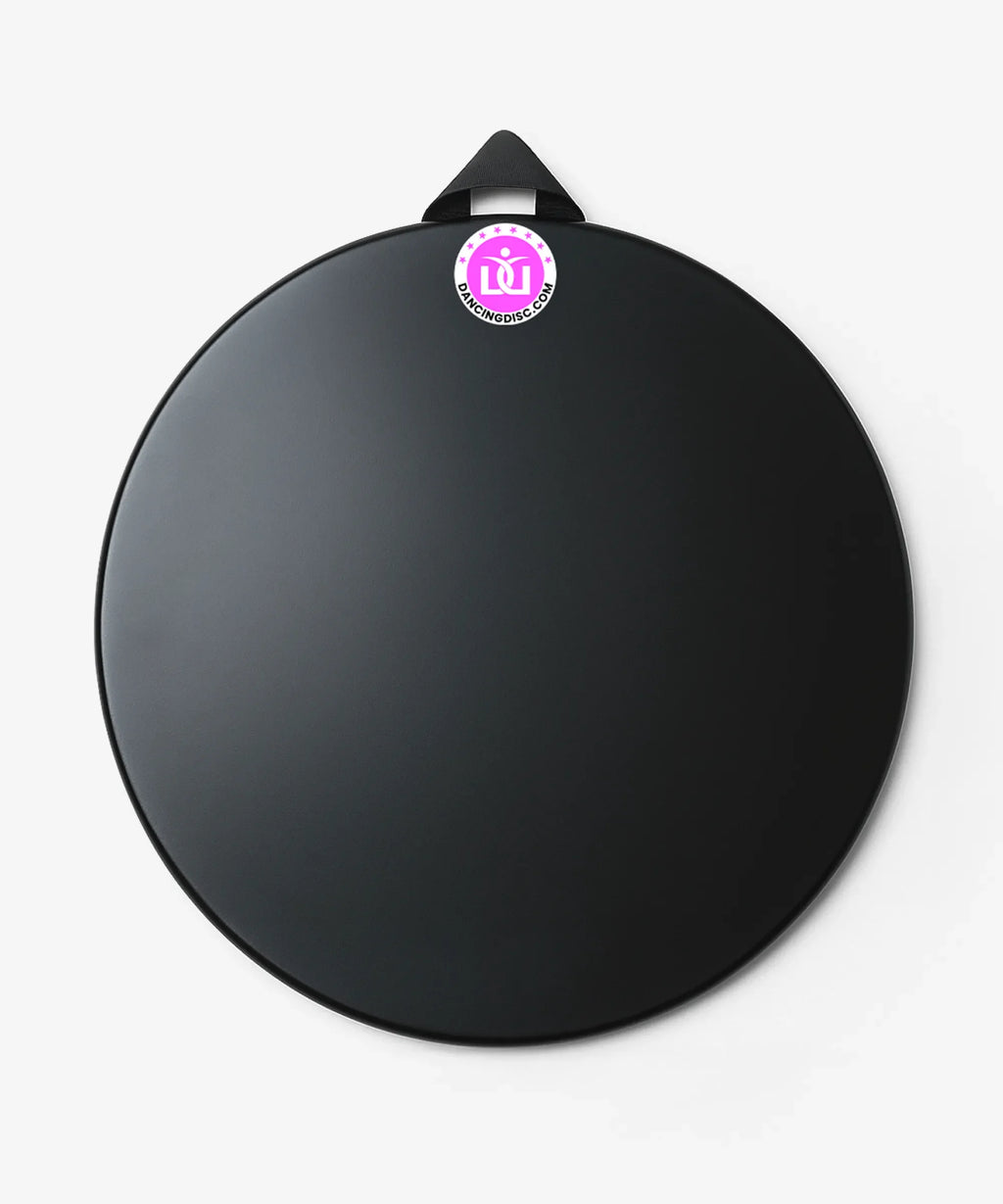 A round black dancing disc for dance training and practice