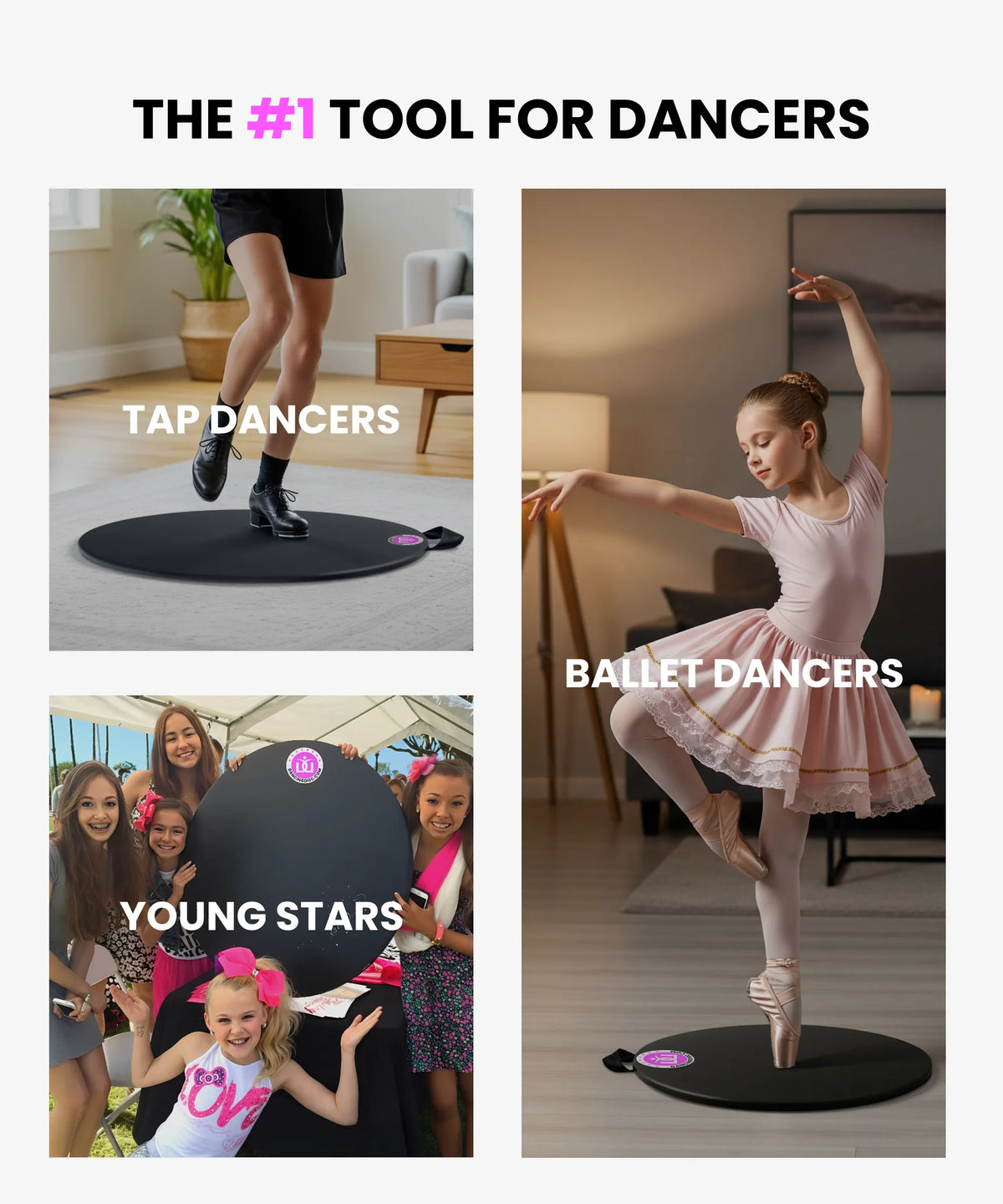 Portable Dance Practice Disc with Real Marley Surface
