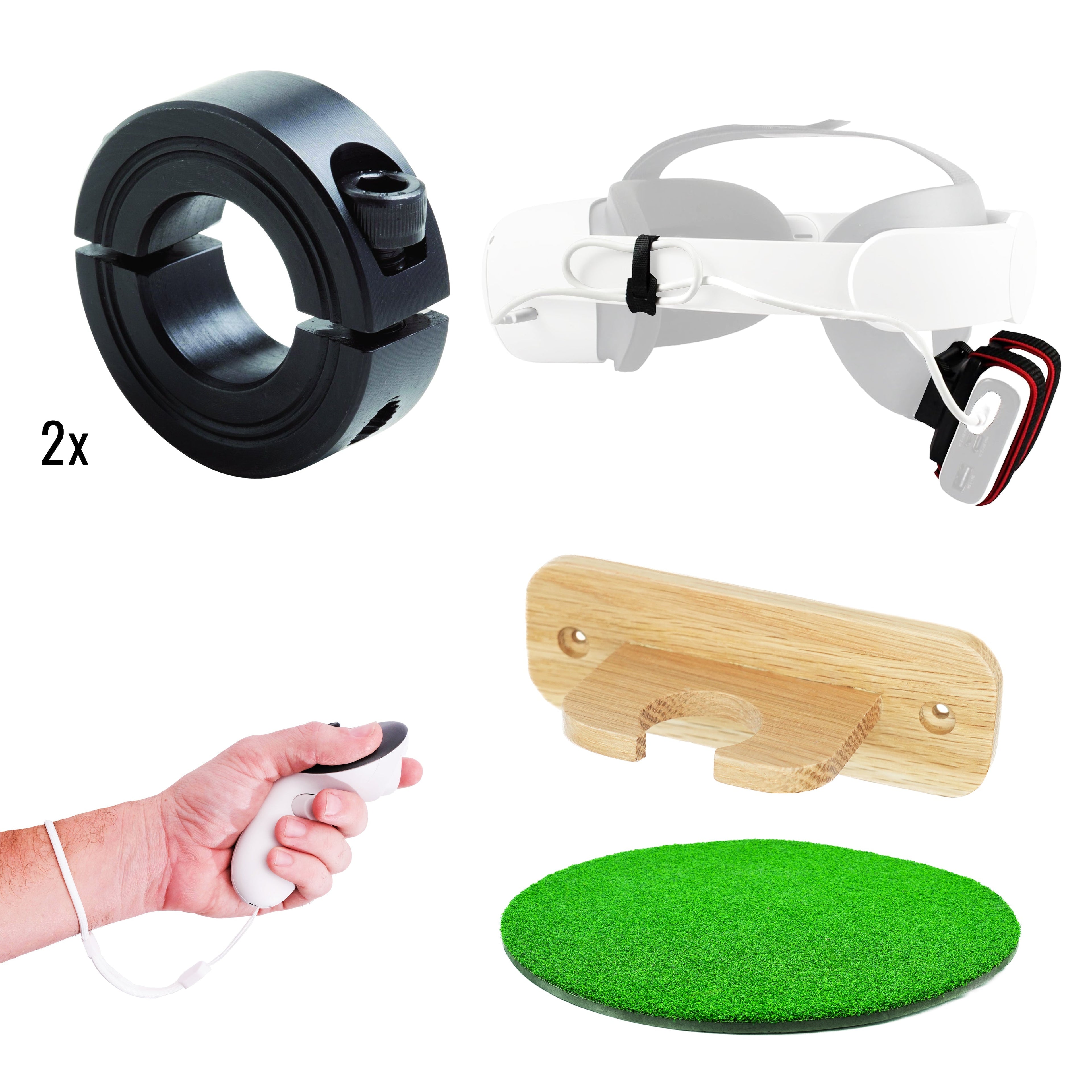 Realistic Weighted Virtual Reality Golf Club Swing Simulator Handle & Accessories