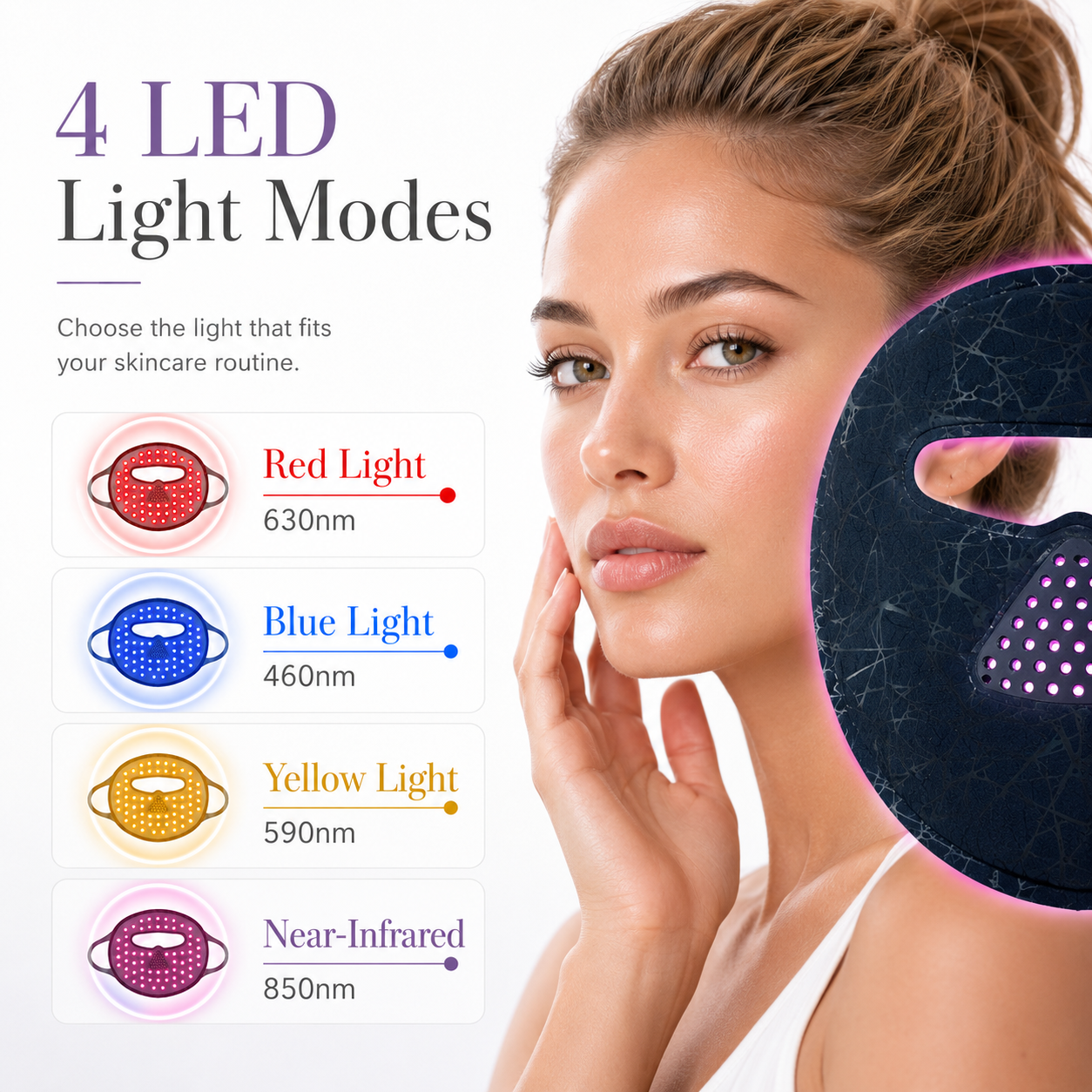 Red Light Therapy Mask for Face Anti-Aging & Skin Rejuvenation