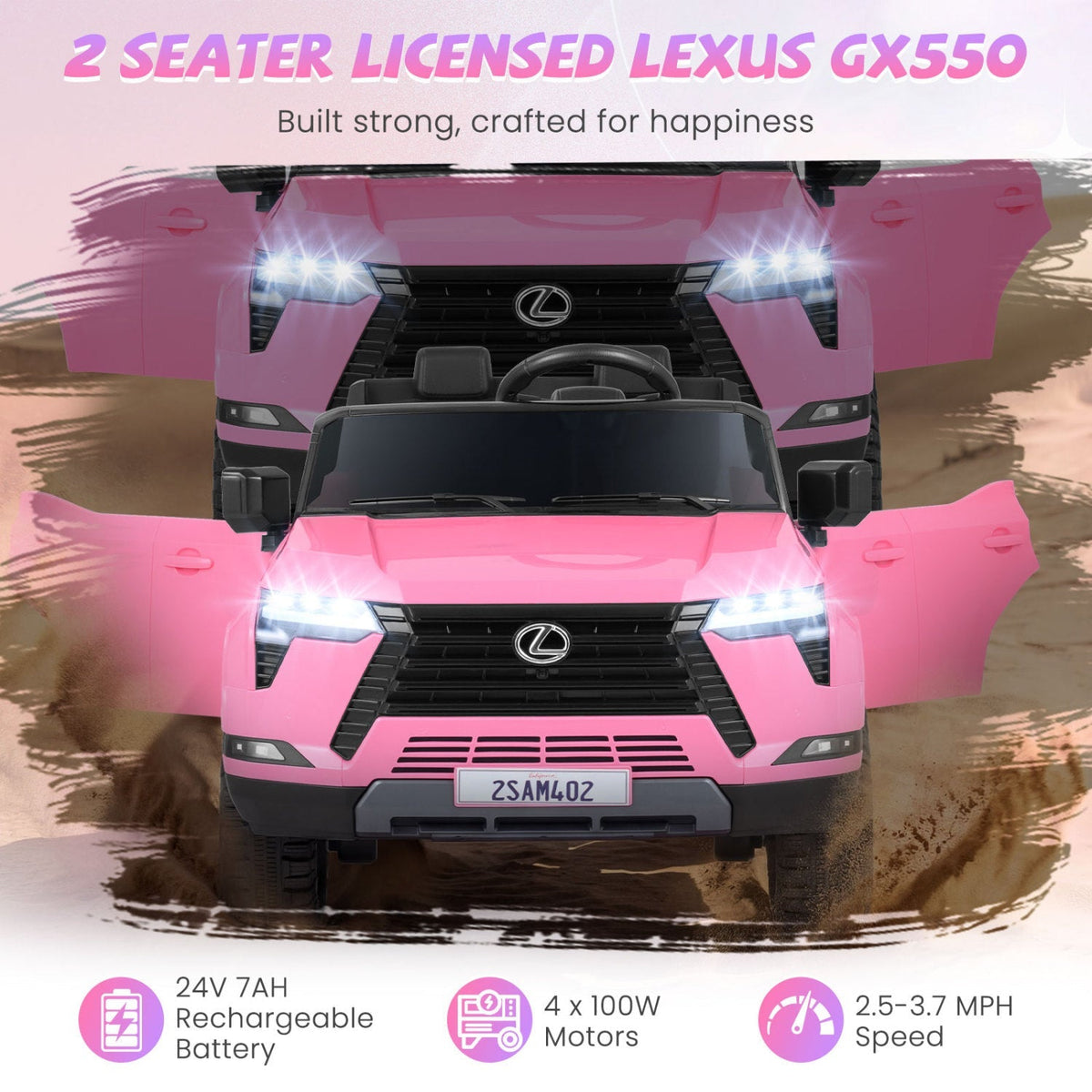 LEXUS GX550 24V 4WD Ride-On Car with Remote, Age 3+