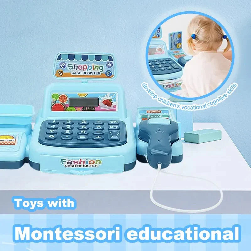 Supermarket Cashier Simulation Toy Sound Effects Cash Drawer