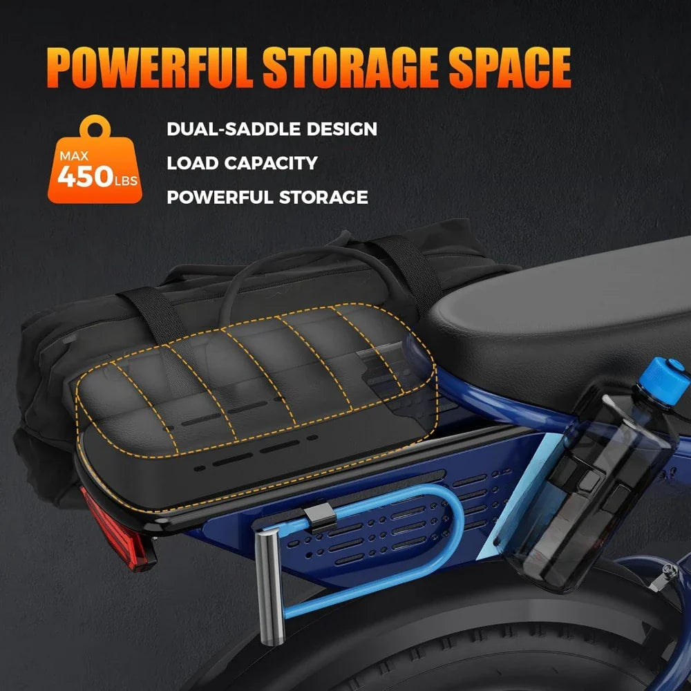 1200W Peak Electric Bike 7 Speed 30 mph