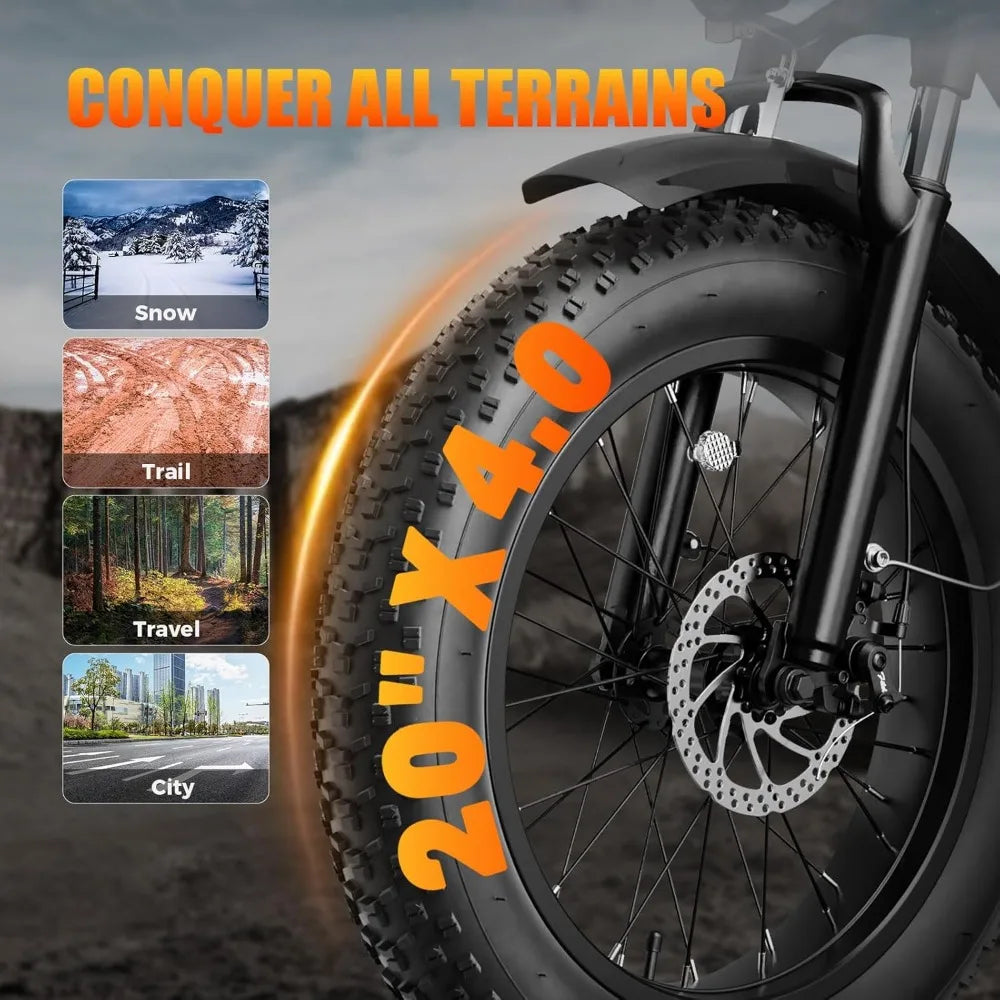 1200W Peak Electric Bike 7 Speed 30 mph
